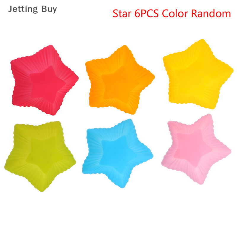 Flash Sale 6PCS Silicone Cake Cupcake Cup Cake Tool Bakeware Baking Silicone Mold Cupcake
