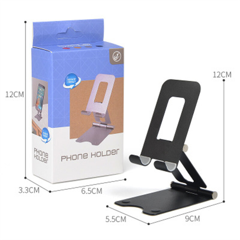 JDB Portable Foldable Metal Phone Holder Adjustable Alloy Tablet Stand for Android IPhone IPad Desk Desktop Support Bracket