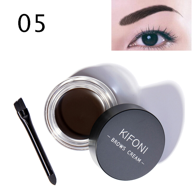 5 Colors Eyebrow Enhancers Long Lasting Waterproof Eyebrow Natural Quick-drying Eyebrow Cream with Eyebrow Brush Cream