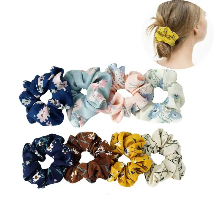 floral hair ties