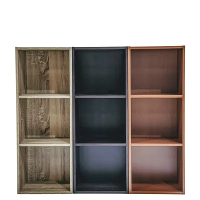 my-com 3 Tier Wooden Bookshelf / Utility Shelf / Multipurpose Shelf / 3 Tingkat Rak Buku / Buku Almari / Rak Kayu EF-CB-2433