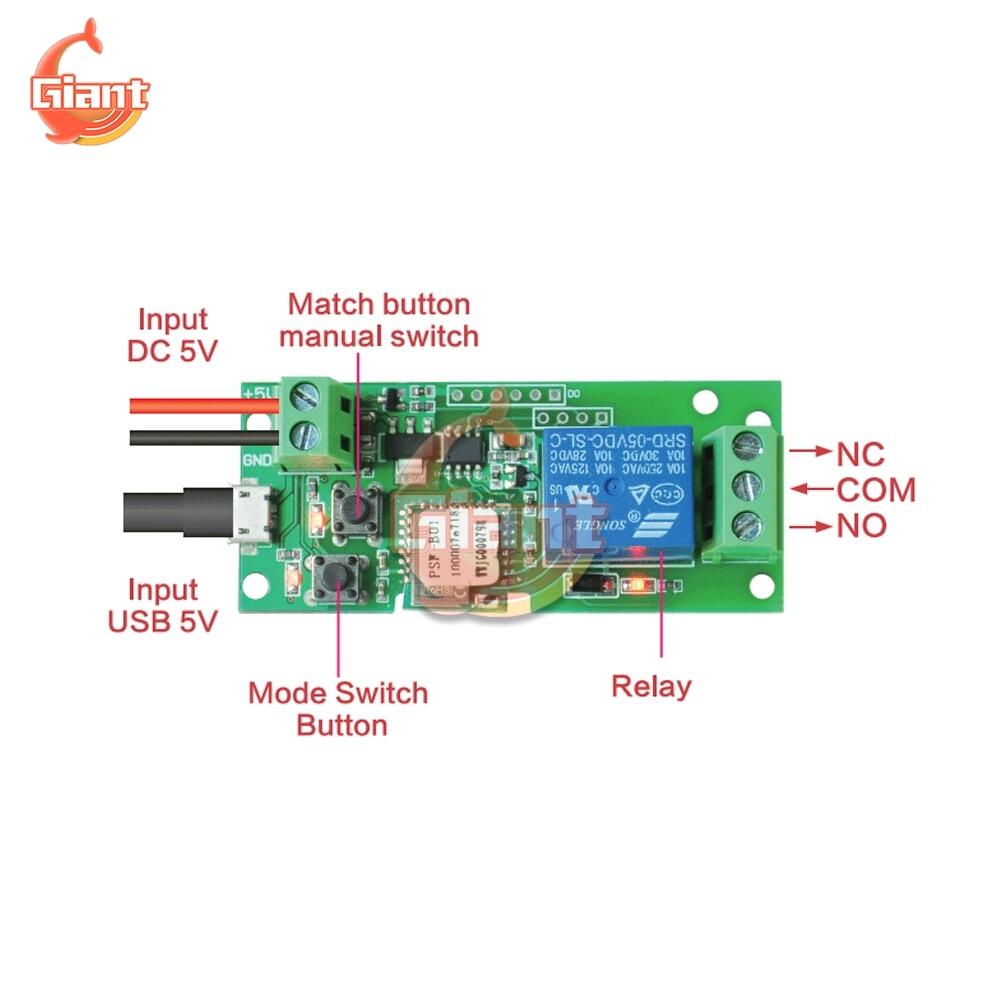 Ewelink Smart Wifi Relay Module DC 5V 12V 24V Switch Relay Timer Wireless Remote Control Inching/Self-Locking For Google Home