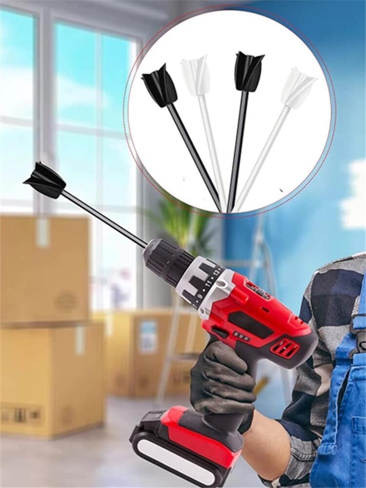 Epoxy Mixing Stick Paint Stirring Rod Putty Cement Paint Mixer Attachment  With Drill Chuck For Epoxy Resin Latex Oil Paint