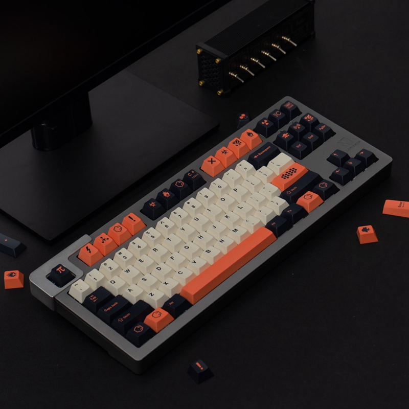 【Keycap only】gmk Carbon Keycap 130 phím anh đào Chiều cao PBT năm mặt thăng hoa Keycaps cho công tắc Cherry MX Bàn Phím Cơ RK61/Anne Pro 2/gk61