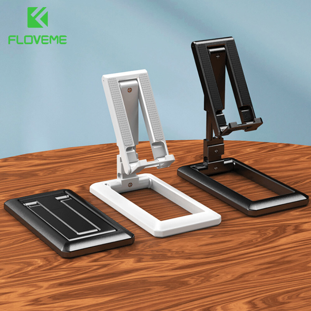 FLOVEME Foldable Tablet Mobile Phone Desktop Phone Stand for iPad iPhone Samsung Desk Holder Adjustable Desk Bracket Smartphone Stand