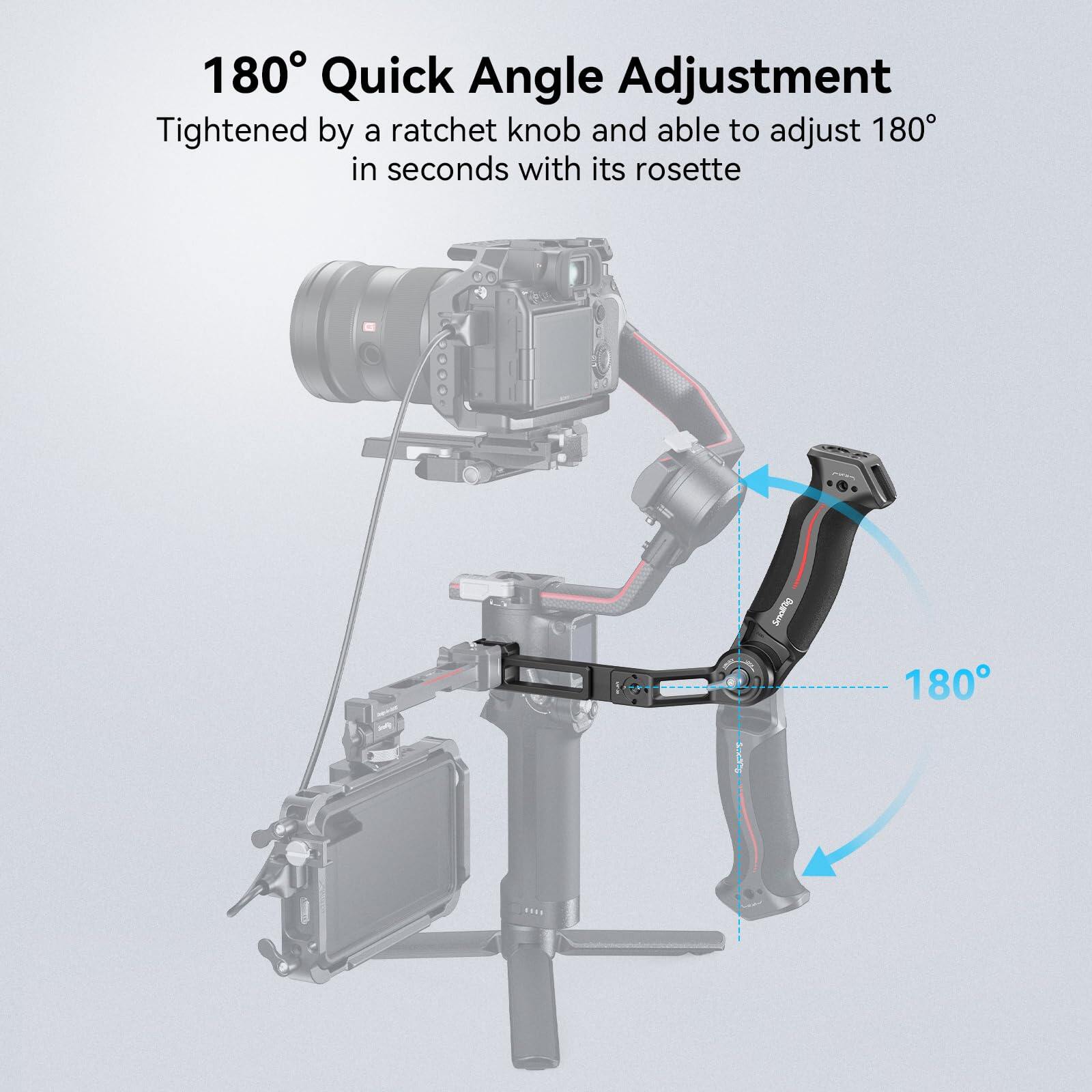 SmallRig Dây đeo có thể điều chỉnh tay cầm chống rung Handgrip với trọng lượng-giảm dây đeo vai cho DJI RS 3 / RS 3 Pro / RS 2 cho góc thấp bức ảnh 4383 / 4118