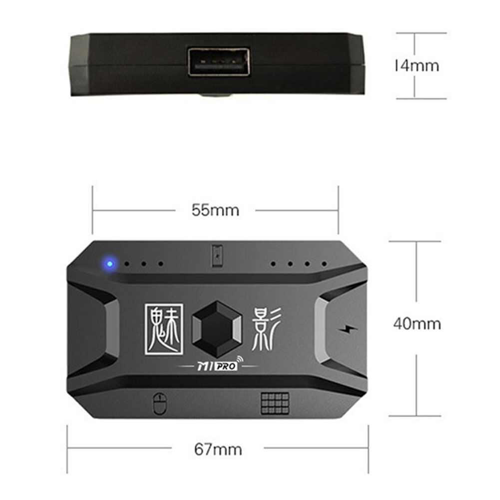 M1PRO Plug and Paly Gamepad Mobile Controller Gaming Keyboard and Mouse Adapter Converter Bluetooth-compatible 5.0 for Android IOS Phone for PUBG