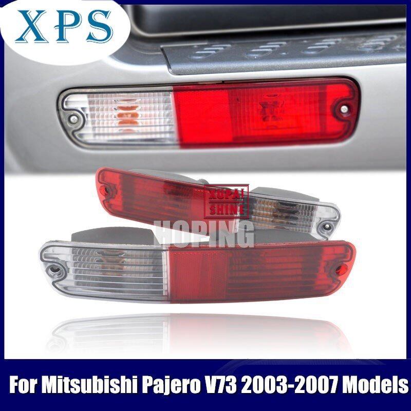 Xps auto rear bumper fog light fog lamp reflector for mitsubishi for pajero montero 3 v73 v75 v77 2003 2004 2005 2006 2007