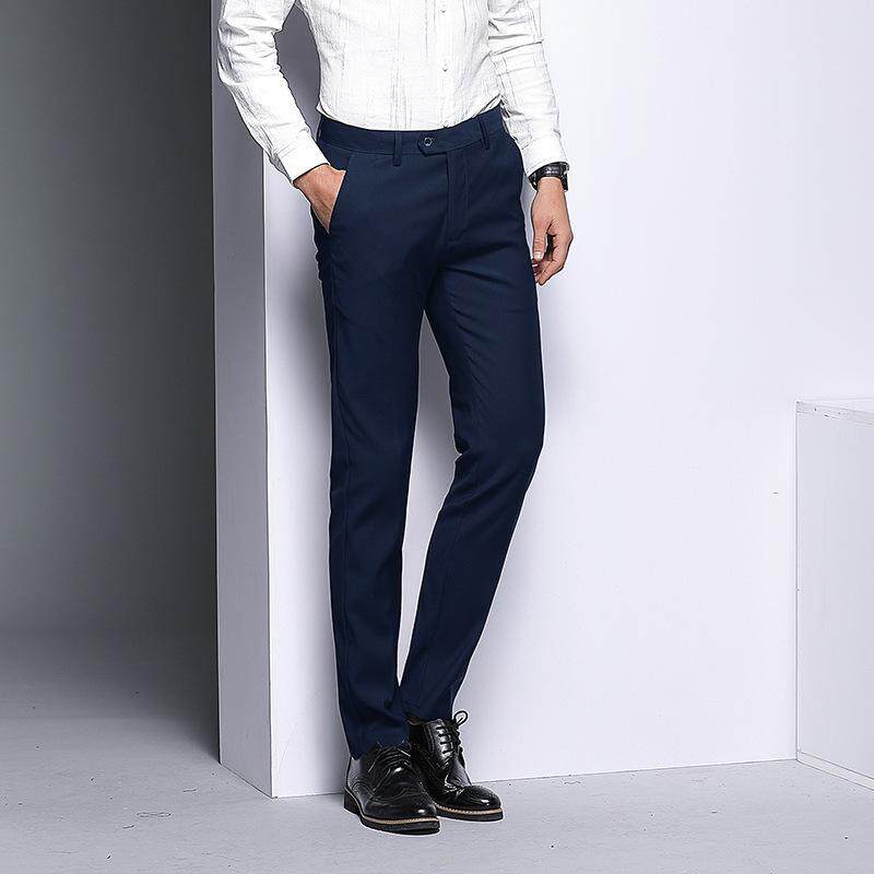 black formal slim fit pants
