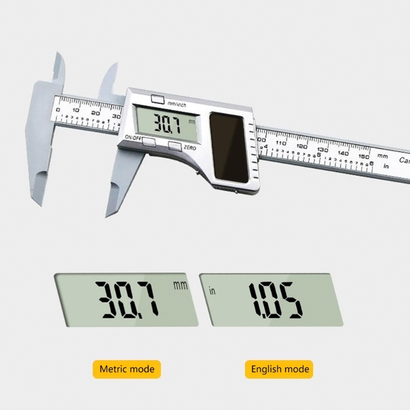 Digital Caliper Measuring Tool Electronic Vernier Caliper Depth 6 Inch/150mm Digital Micrometer- with Large LCD Screen