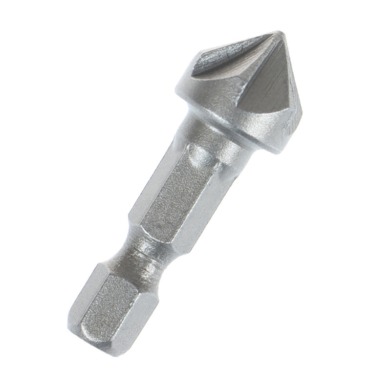 6 Flute Countersink Drill Bit Chamfer Cutting Woodworking Tool hexagon handle