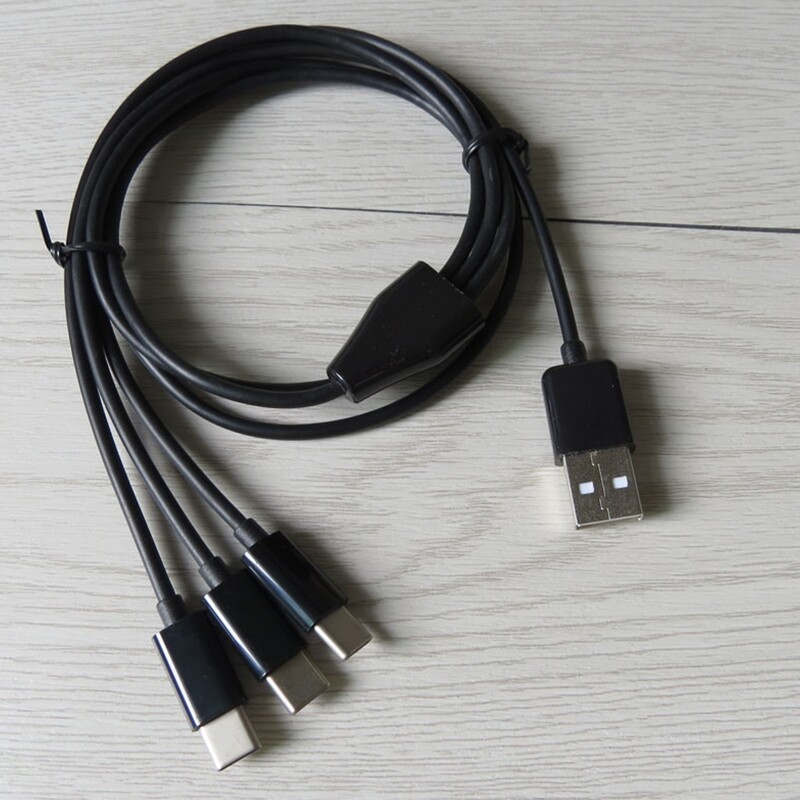 Cáp Sạc Đa Năng USB C Dây Sạc 3 Trong 1 Với Đầu Nối Type C Bộ Chuyển Đổi Sạc Đồng Bộ Thông Dụng Cho Điện Thoại Máy Tính Bảng