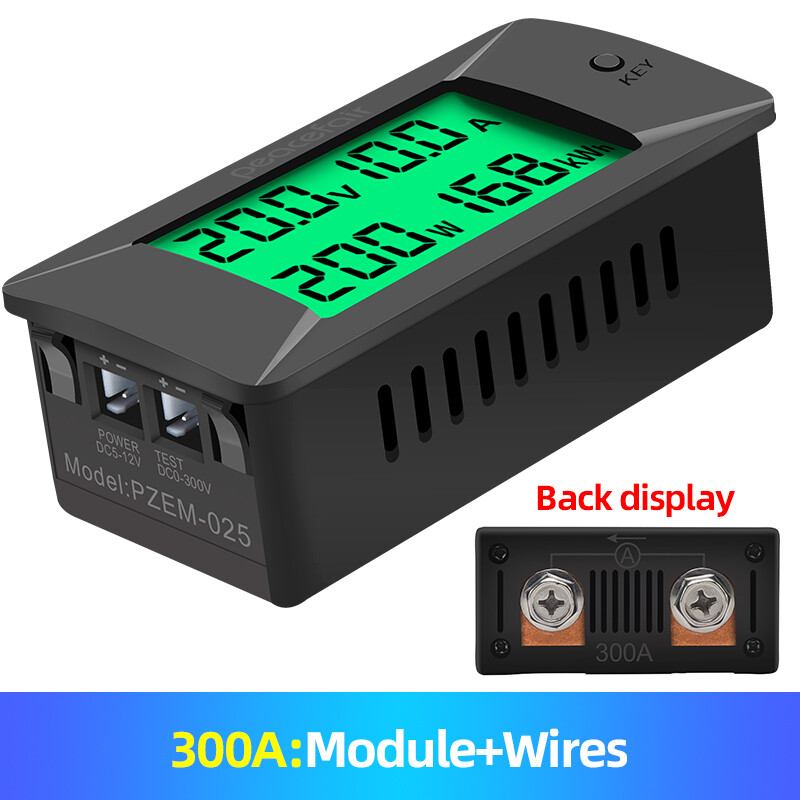 Aideepen DC Digital Display Voltage And Current Meter Power And Energy Consumption Test Instrument DC0-300V Built-in 50A/100A/200A/300A Shunt