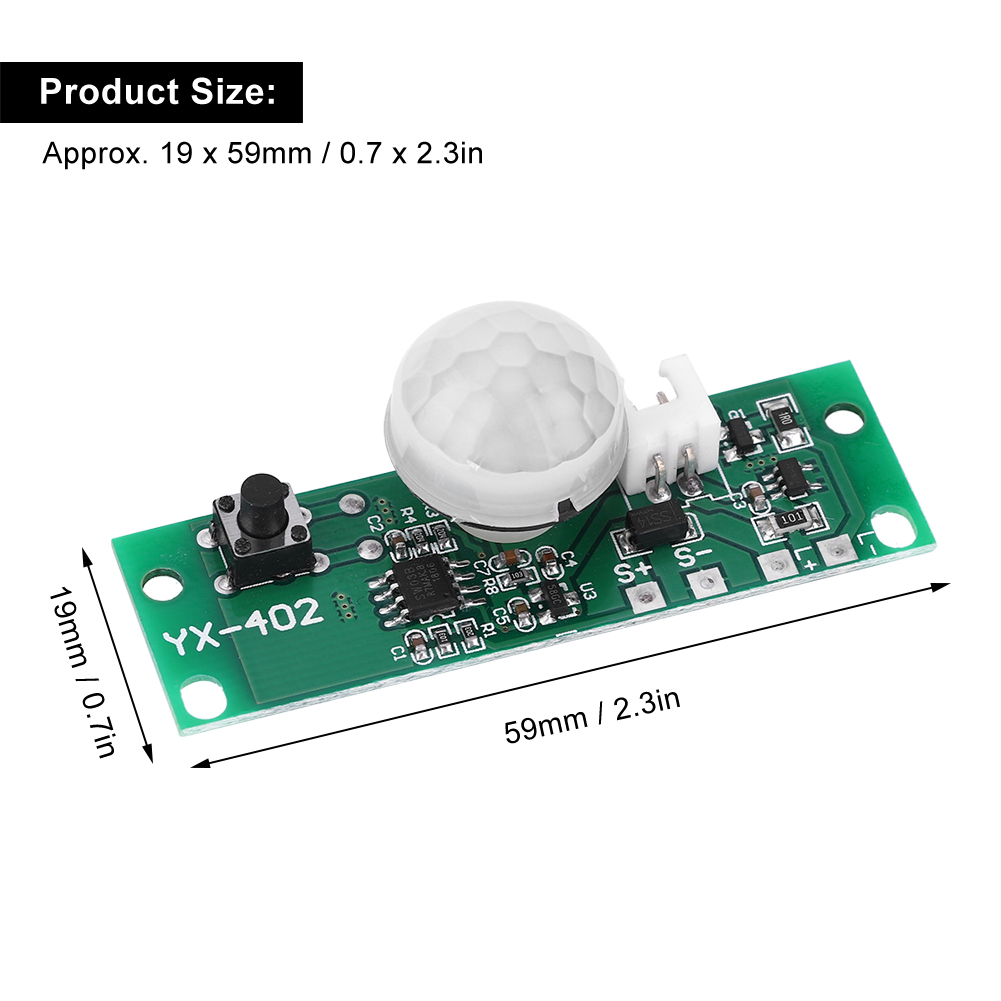 3.7V Solar Lamp Circuit Board Infrared Human Sensor Induction Night ...