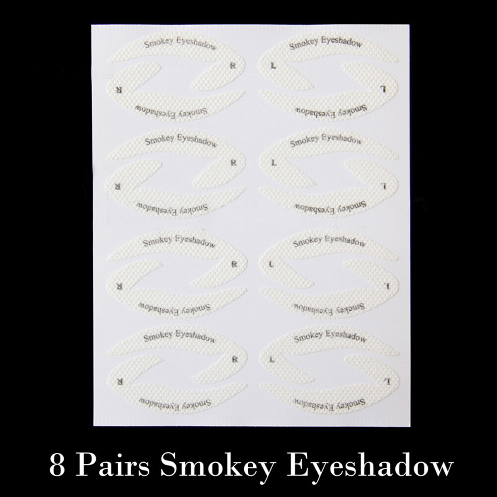 [HOBARTO]32Pcs Quick Eyeliner Stickier Stencils Cosmetic Eye Shadow Eyebrow Makeup Tool