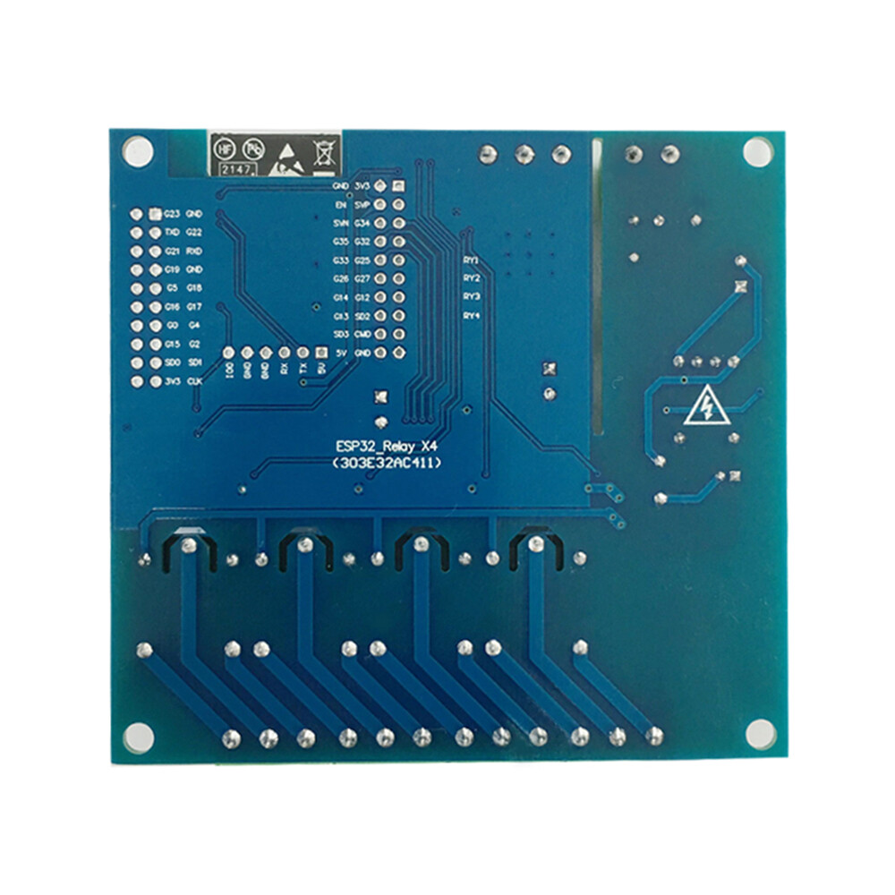 diymore [Chính Hãng 100%]  Bảng Phát Triển ESP32-WROOM Mô-đun Rơ Le Bốn Chiều ESP32 Mô-đun WiFi & BLE Nguồn Điện AC220V/DC5-30V Công Suất Lớn 4M Byte Flash Cho ESP32