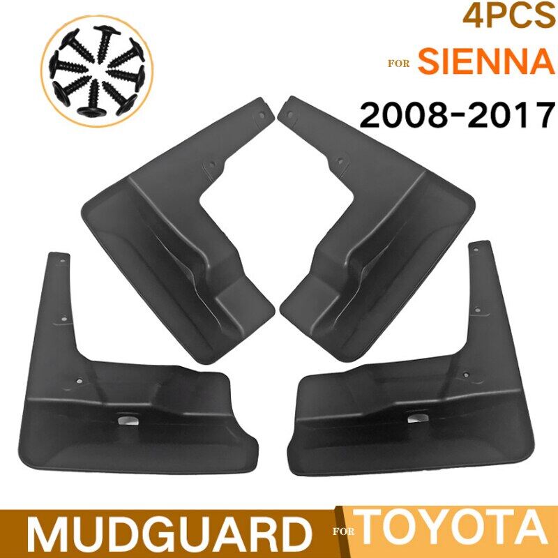 Car mud flaps for toyota sienna xl30 2008-2017 2012 2013 2014 2015 2016 2017 mudguard splash guards fender mudflaps auto accesso
