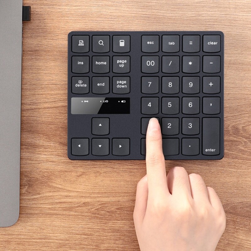 2.4G USB Wireless Numeric Keypad 35 Keys Charging Digital Keyboard Portable Laptop Computer Mini Numpad for Travel Home