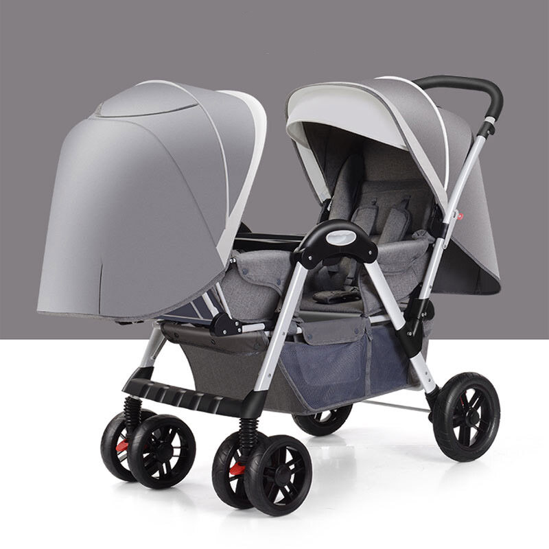 Baby twin strollers foldable face-to-face baby strollers pram + +Free Gift Singapore