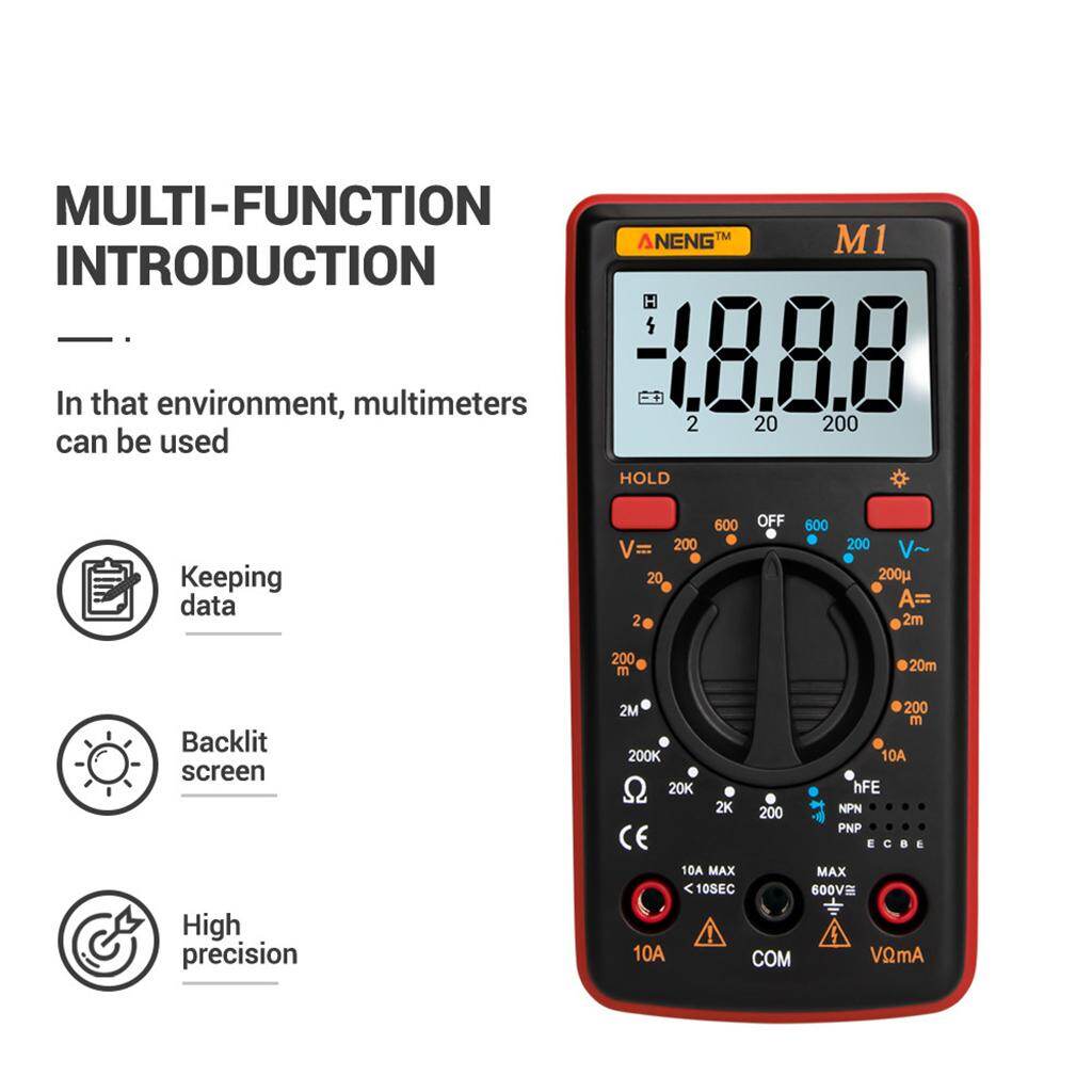 Blesiya M1 Digital Multimeter tester Auto AC/DC Ammeter Voltmeter Ohm