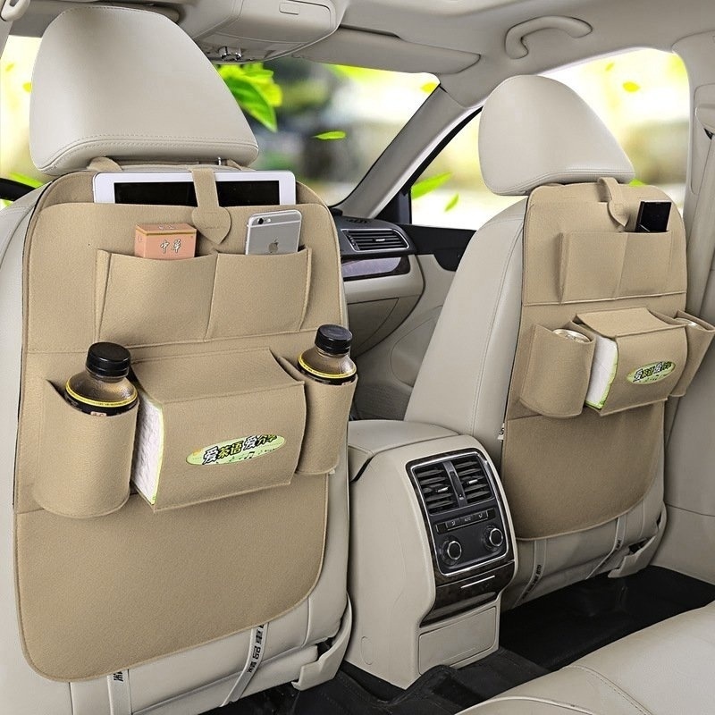 BUB Car Back Seat Organizer Holder Universal Automobile Car Felt Covers Multifunction Travel Storage Bag Hanging Bag