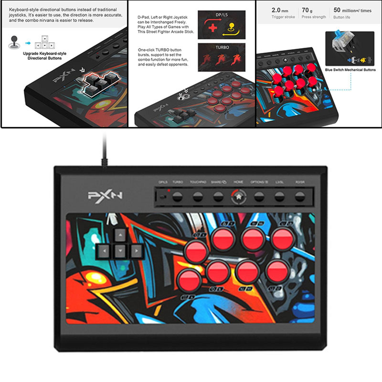 Sunnoony PXN-X8 Arcade Fight Stick Wired Game Controller for PC for ...