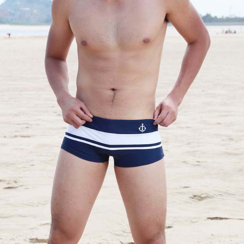 Nơi bán Quần Bơi Nam Gợi Cảm Quần Boxer Nam Eo Khảm Eo Gợi Cảm Bơi Sọc Túi Quần Ngắn Phù Hợp Với Áo Tắm
