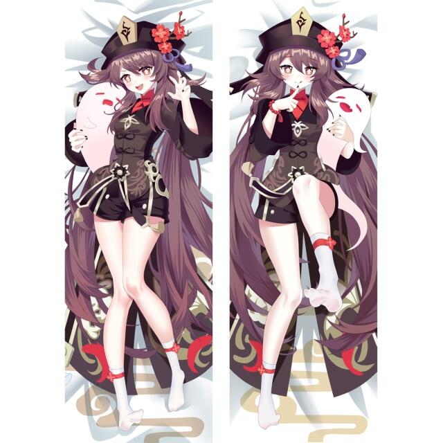 Game Genshin Impact Hutao Dakimakura Hu Tao Cosplay Hugging Body Pillow Case Cover Pillowcase Peach Skin