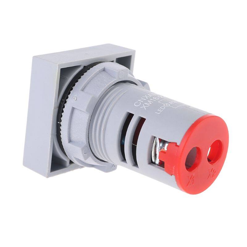 Vôn Kế Kỹ Thuật Số AD16 Đèn Báo Vôn Đồng Hồ Đo Điện Áp Hình Vuông AC 20-500V 22Mm Đèn LED
