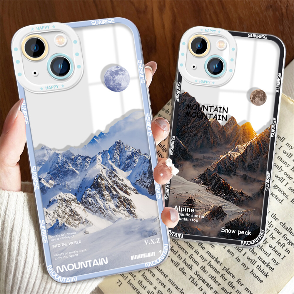 Ốp Trong Suốt Cho Xiaomi Redmi Note 10 Note 10S Note 10 Pro Note 10 5G Note 8 Note 8 Pro Note 9 Ốp Pha Lê Núi Tuyết Bình Minh Chống Sốc Chính Hãng Ốp Điện Thoại Mềm Trong Suốt Bảo Vệ Máy Ảnh