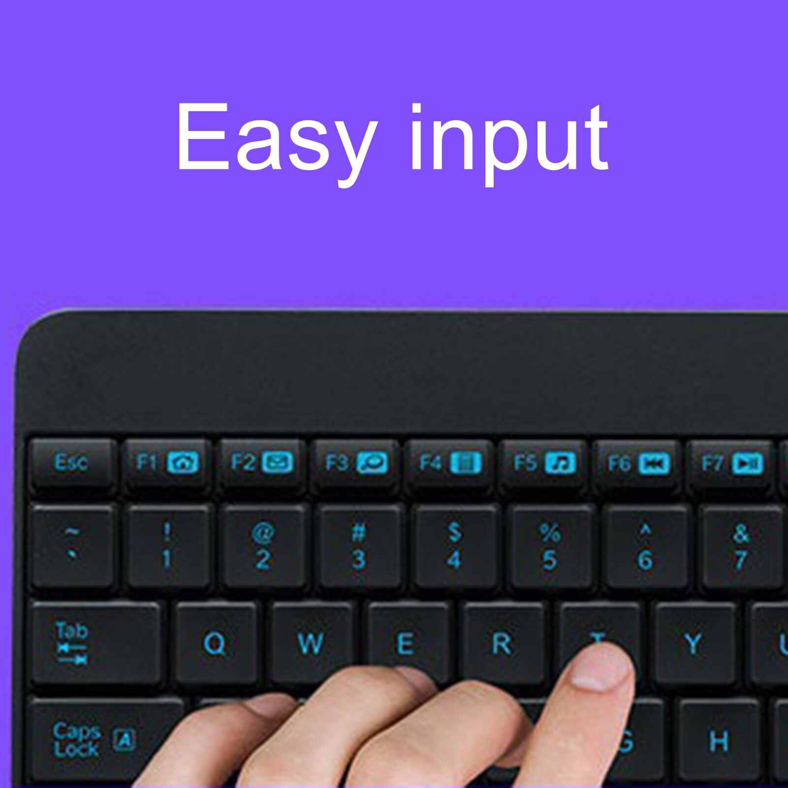 Skyloong for Logitech MK245 Portable Splashproof Ergonomic PC Optical Wireless Keyboard Mouse Kit