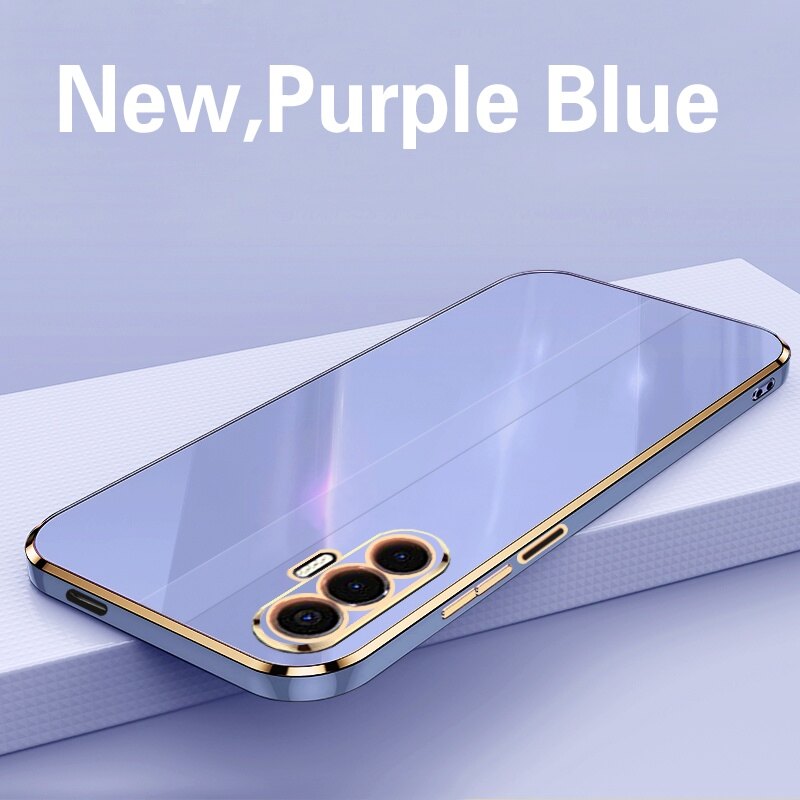 Tecno Pova 3 Case Protective Electroplating Shockproof Case Tecno Pova 3 Casing Cover Silicone TPU Soft Back Cover