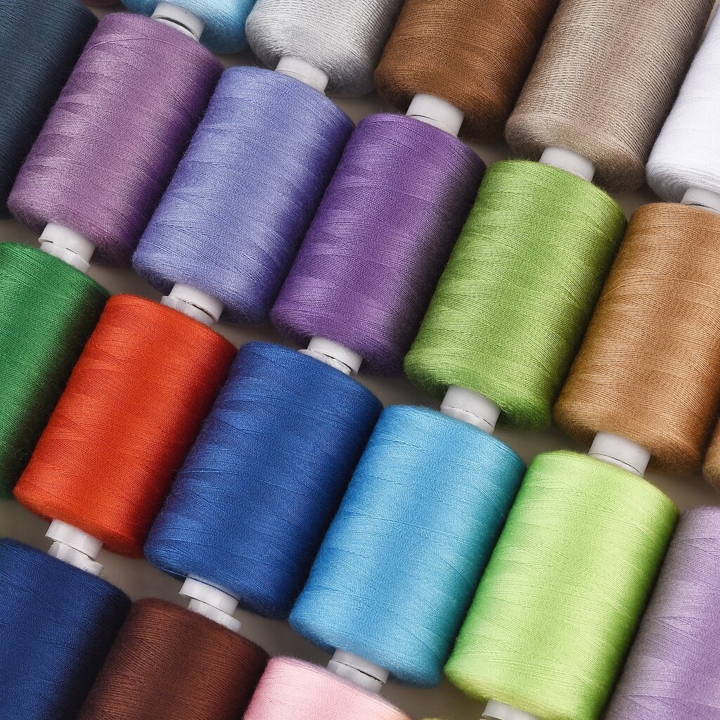 1000m 402 chỉ khâu sợi polyester bộ mạnh mẽ và bền chỉ khâu S cho máy cầm tay
