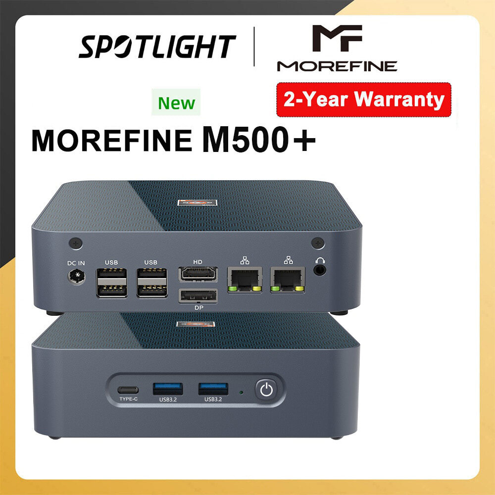 MOREFINE S500+ Gaming Mini PC AMD Ryzen 9 5900HX/5800H 2*DDR4