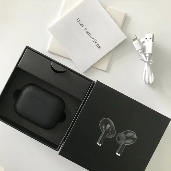 BlackPods Pro Matte Black AirPods Pro Bluetooth 5.0 with Wireless Charging  | Lazada