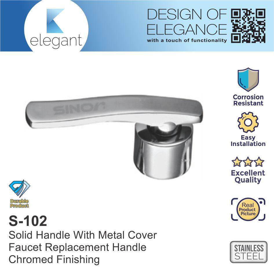 SINOR S102 SOLID HANDLE WITH METAL COVER WATER FAUCET REPLACEMENT