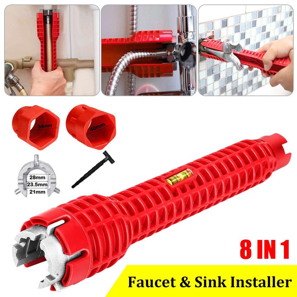 5/8 In 1 Multifunction Flume Wrench Sink Faucet Plumbing Tools English