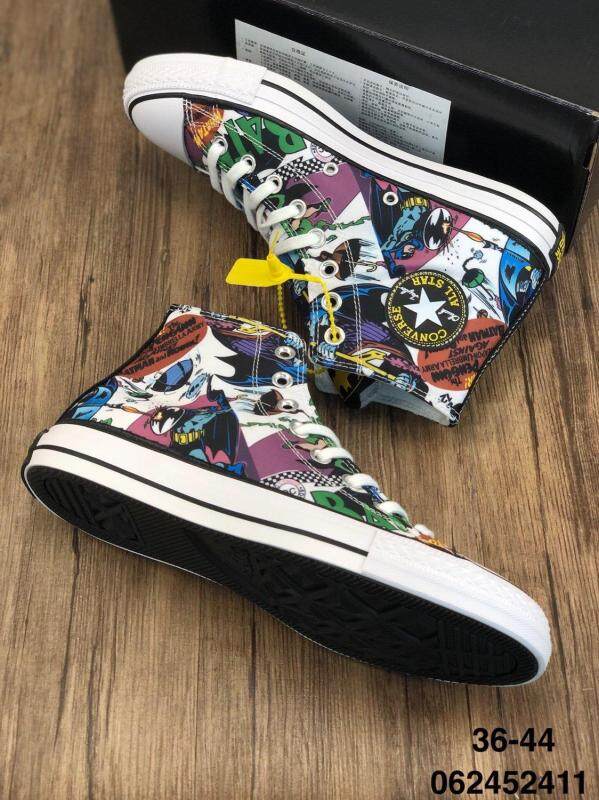 Hồng Kông Trực Tiếp Mail_Converse_X_Batman Nam Và Nữ Giày Nữ Giày Thể Thao Ngoài Trời Cao Giúp Người Yêu Giày Unisex