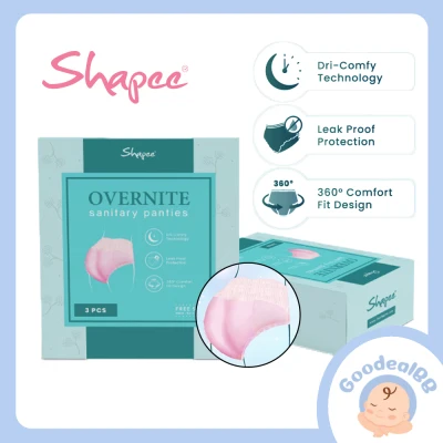 Shapee Overnite Disposable Sanitary Panties For Postpartum - 3 Pcs (Free Size)