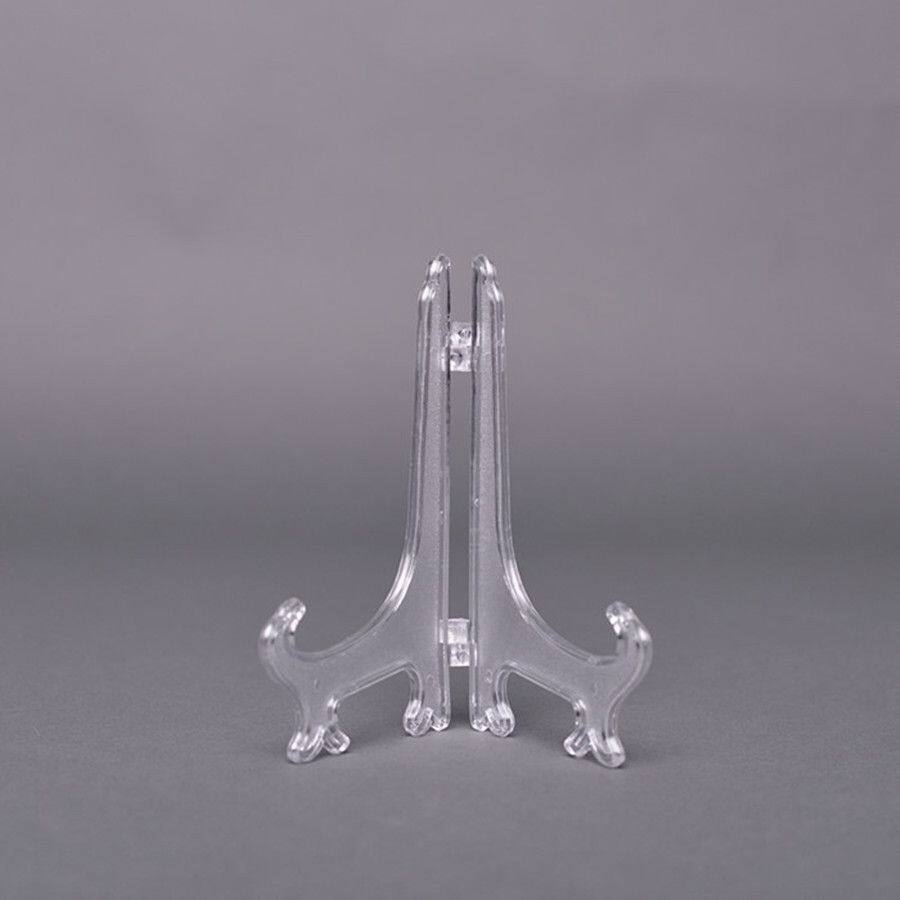 Black And Transparent Plastic Plate Photo Display Stand Picture Frame Easel Holder Plate Bracket #1