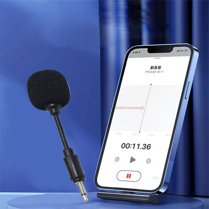 Kebigumei mini 3.5mm jack linh hoạt Mi-crô điện dung cho điện thoại di động phích cắm máy tính và chơi