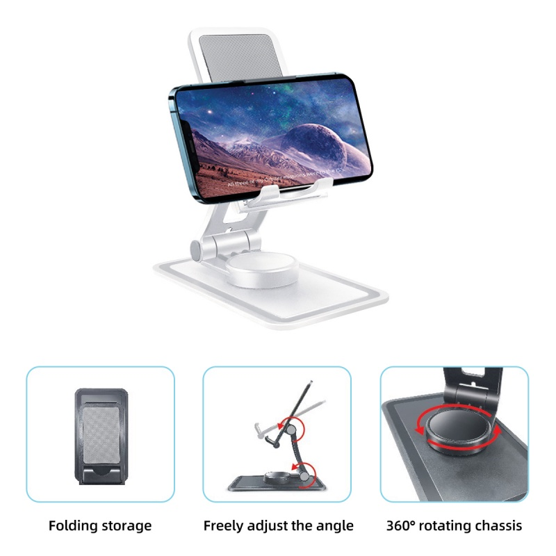 FONKEN 360 Degree Rotating Holder Tablet Mobile Phone Holder Foldable Extend Support Multifunction Desktop Holder Stand For Phone Tablet