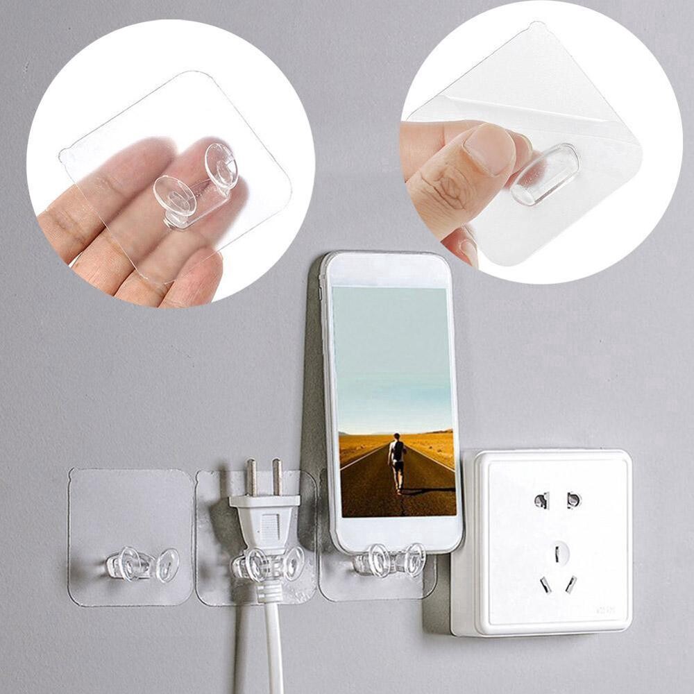 10 Cái Móc Cắm Chắc Chắn Trong Suốt Móc Dán Nhựa Trong Suốt Đa Năng Dính, Ues Cho Nhà Bếp Phòng Tắm Văn Phòng