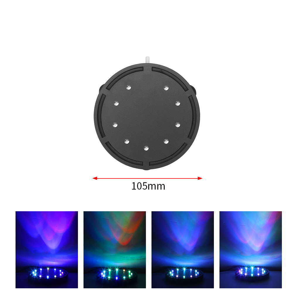 Bảy Master không thấm nước Aquarium 7 Color Changing Led đèn pin dùng dưới nước oxy đĩa đèn bong bóng