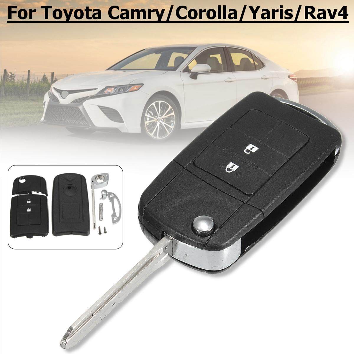 Replacement Key Case For 2 Buttons Toyota Camry Corolla RAV4 Yaris Without Blade