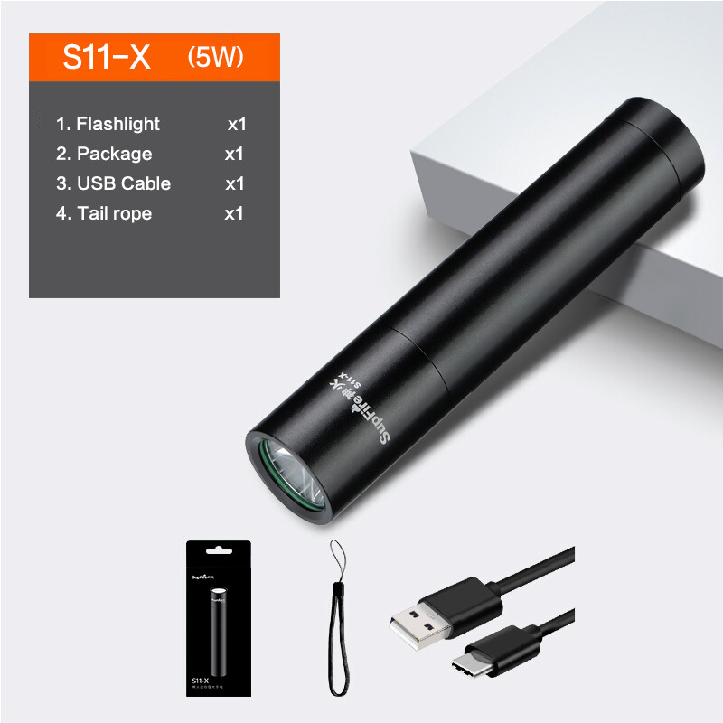 Supfire S11 Mini Torch USB LED Flash Light 4300mAH