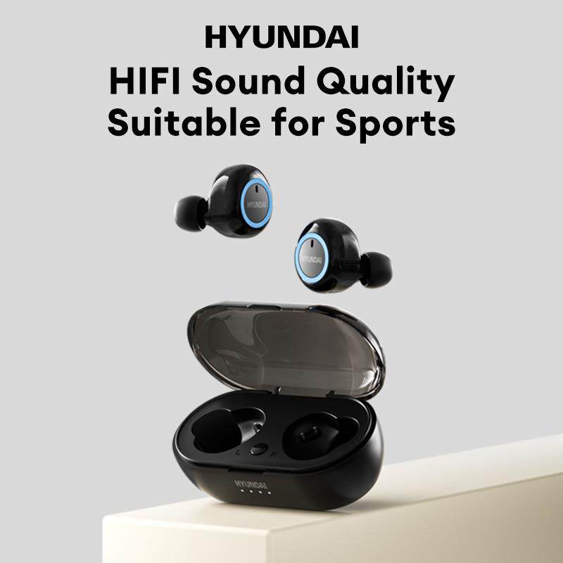 Hyundai HY-T21 TWS Tai nghe bluetooth bt5.3 Tai nghe nhét tai không dây 9D âm thanh độ trung thực cao thể thao không thấm nước TWS Tai nghe kèm mic không dây cho Oppo Realme Xiaomi Earbuds