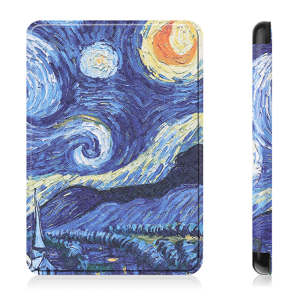 Waterproof E-book Reader Shell PU Leather Hard PC Painted E-book Reader Cover Shell Auto Sleep Replacement for Amazon All-new Kindle 2022