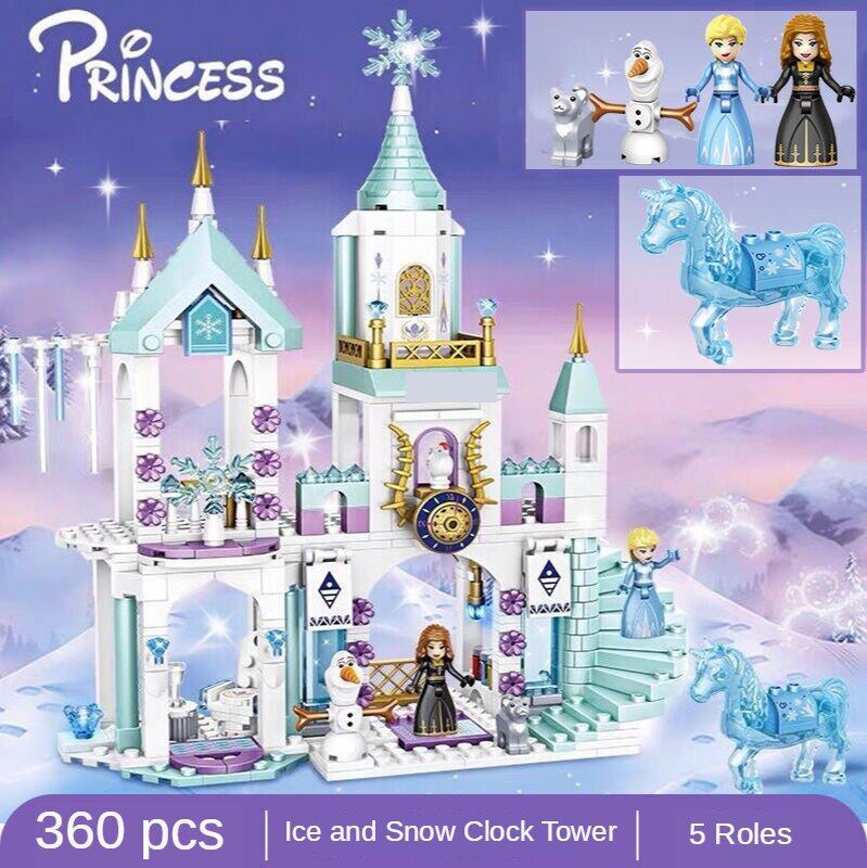 Kid Toy Compatible with Legoing Blocks Frozen Series Girl Princess Dream Assembled Castle Intellectual Toy