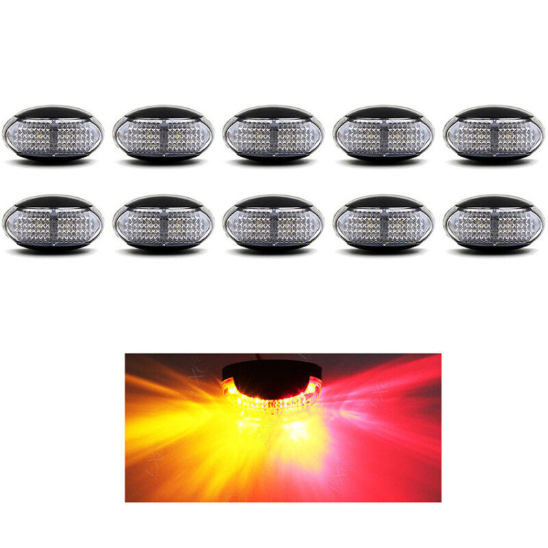 10V-30V RED AMBER CLEARANCE LIGHTS SIDE MARKER LED TRAILER TRUCK LORRY LAMP